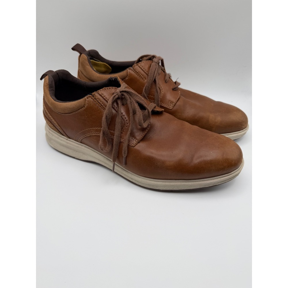 Rockport Total Motion Sport Dress Plain Toe Oxford Tan Leather CI5638 Mens 10.5W